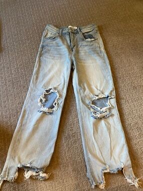 Risen Jeans blue cropped